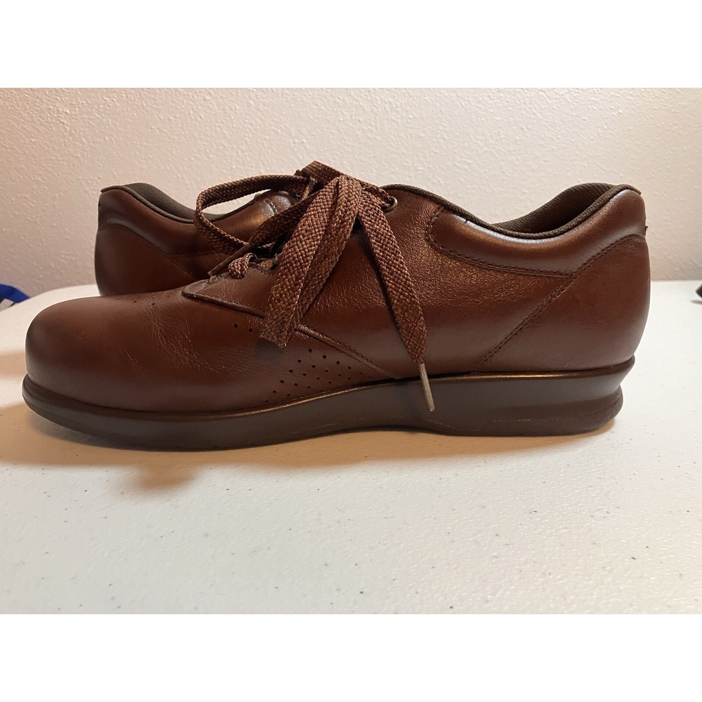 SAS Free Time Women 6.5N Narrow Width Brown Leather Walking Shoes Diabetic - Picture 4 of 10